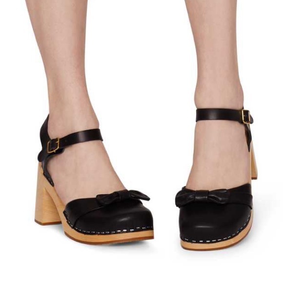 Swedish Hasbeens NWT Bow Covered Sandal Clog Sandal Best Super comfortable ❤️ - Picture 2 of 12